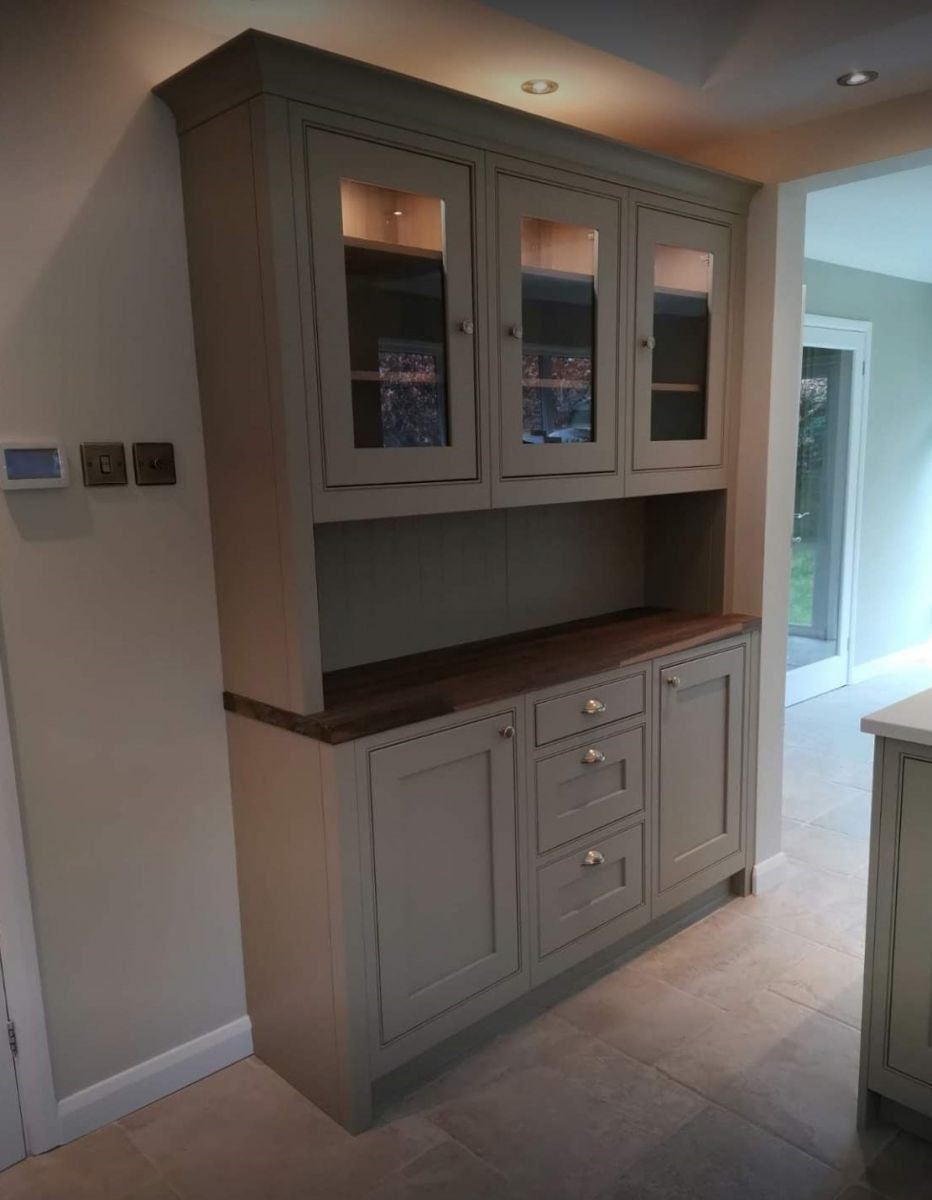 Painted dresser with glazed doors